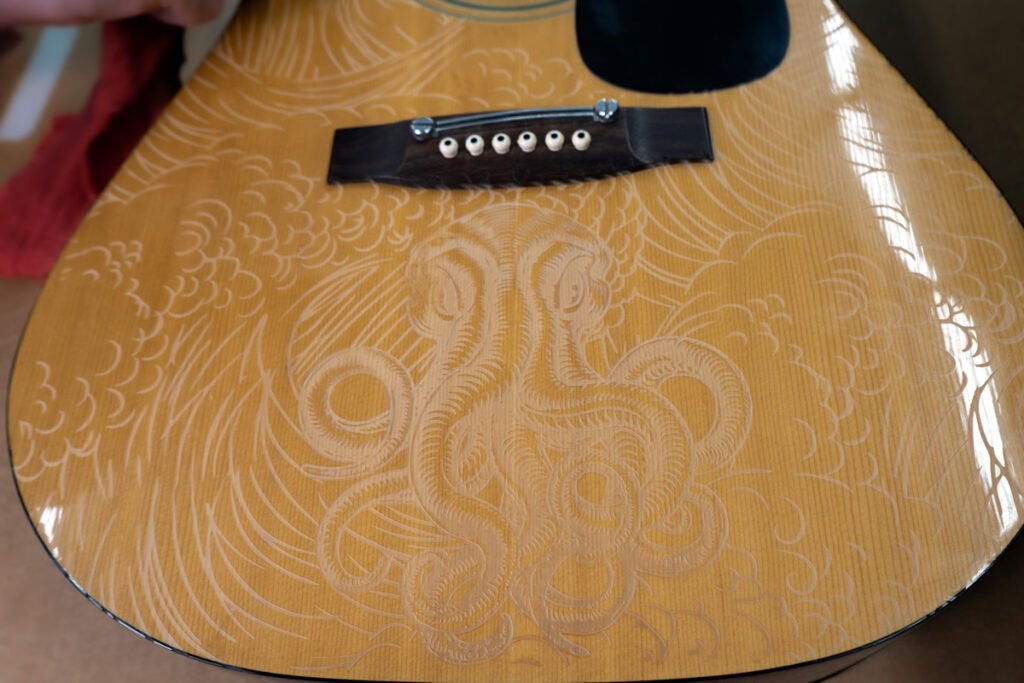 laser etching guitar